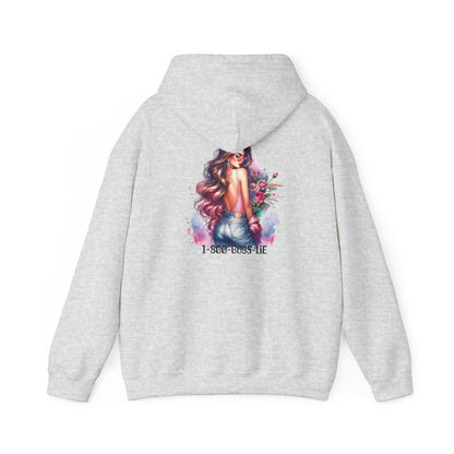 1-800-Boys-Lie Floral Art Hooded Sweatshirt, Cozy Unisex Hoodie, Everyday Wear, Gift for Her, Casual Style