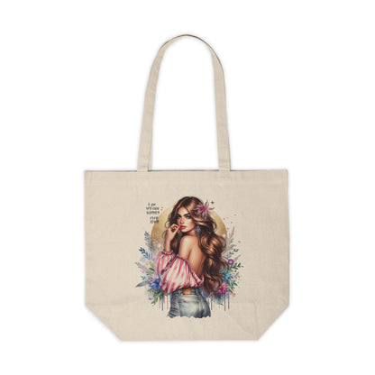 I Am My Own Happily Ever  After Gorgeous Floral Tote Bag with Inspirational Quote, Perfect for Shopping, Beach Days, Mother’s Day Gift, Eco-Friendly Tote