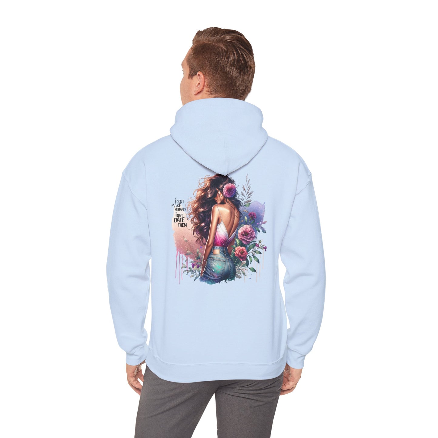 I Don`t  Make Mistakes, I Just Date Them Bohemian Floral Hoodie, Stylish Unisex Sweatshirt, Cozy Casual Wear, Perfect for Festivals, Thoughtful Gift Idea
