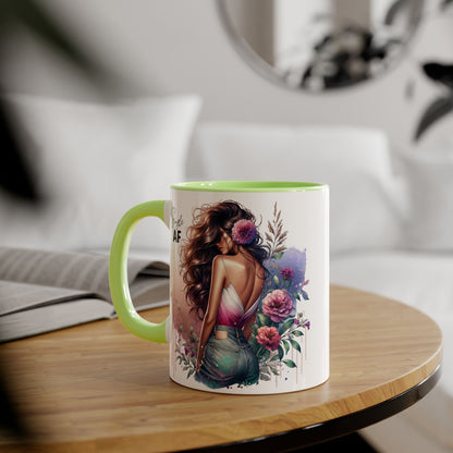 Single AF Floral Accent Mug - Drinkware for Single Ladies, Self-Care Gift, Coffee Lover, Unique Home Decor, Valentine's Day Gift