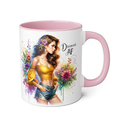Divorce Celebration Mug | Unique Gift for Divorced Women | Affirmation Coffee Cup | Floral Design | Self-Love Reminder | Funny Divorce Gift