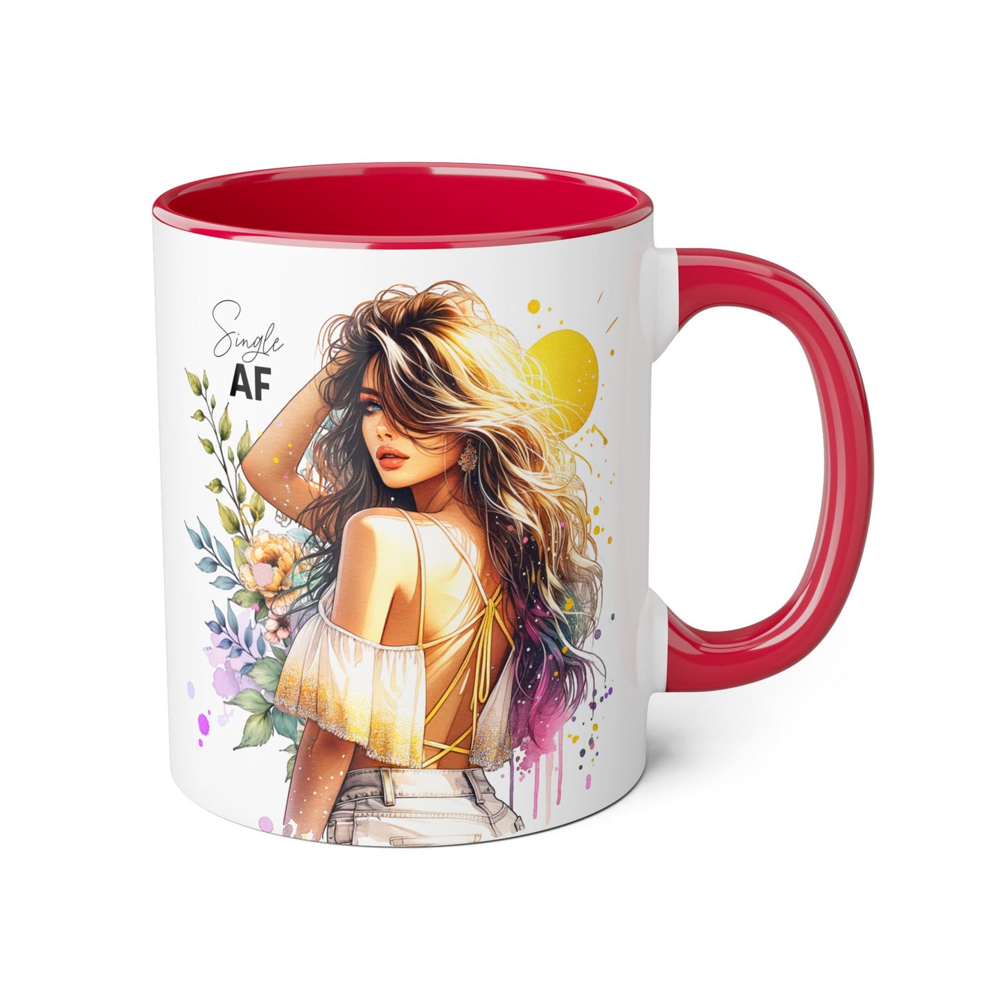 Single AF Chic Single AF Mug | Trendy Coffee Cup for Single Mood | Perfect Gift for Friends, Birthdays, Housewarming, Inspirational Decor