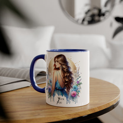 Yuck Fou Floral Accent Mug Collection - Inspirational Coffee Cup for Women, Unique Gift for Friends, Home Decor, Birthday Present, Self-Care Tea Mug
