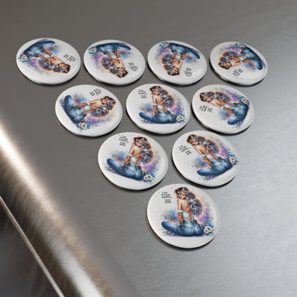Inspirational Button Magnet - I Am My Own Happily Ever After - Perfect for Gifts & Decor