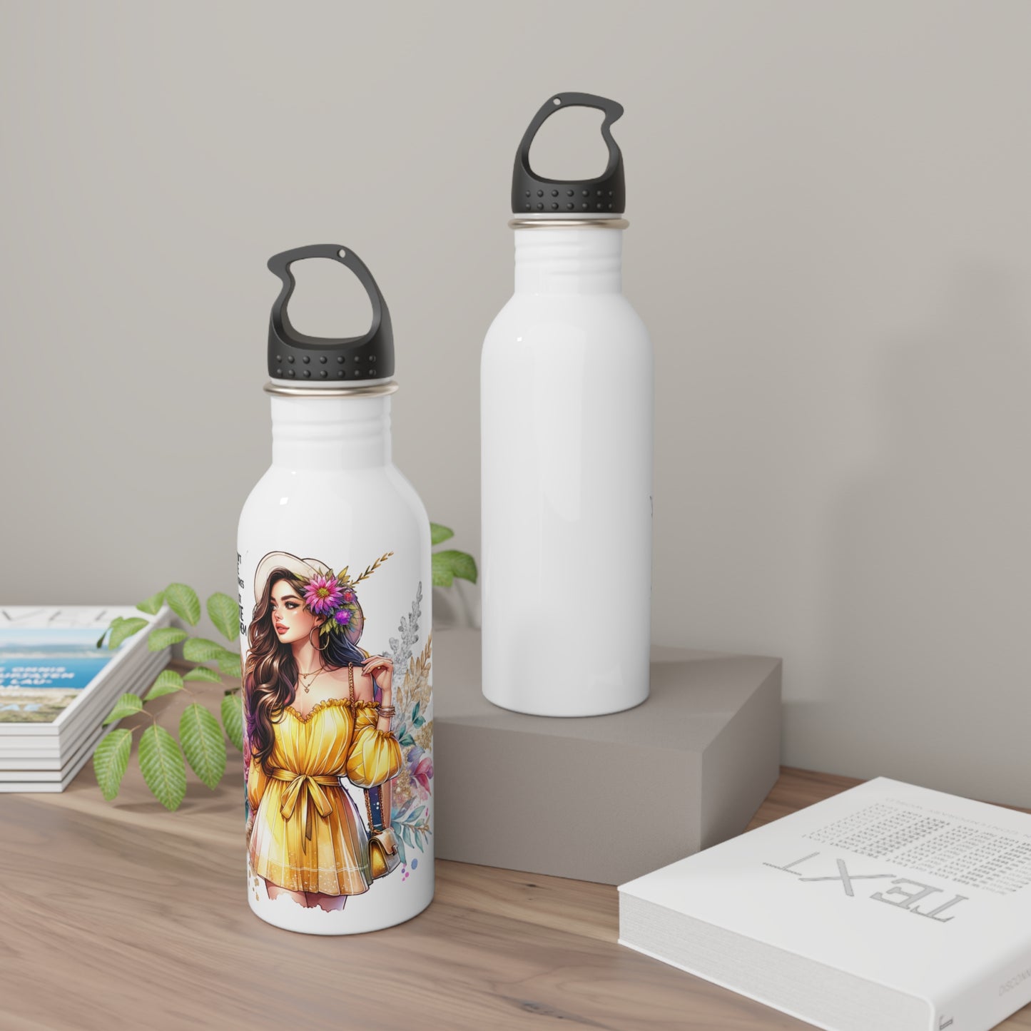 I Don't Make Mistakes, I Date Them Chic Floral Water Bottle with Inspirational Quote, Travel Companion, Eco-Friendly Gift, Summer Hydration, Unique Housewarming Present