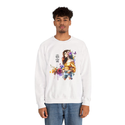 Lost You And Found Me Floral Art Crewneck Sweatshirt, Cozy Unisex Sweater, Gift for Her, Spring Fashion, Inspirational Quote Apparel