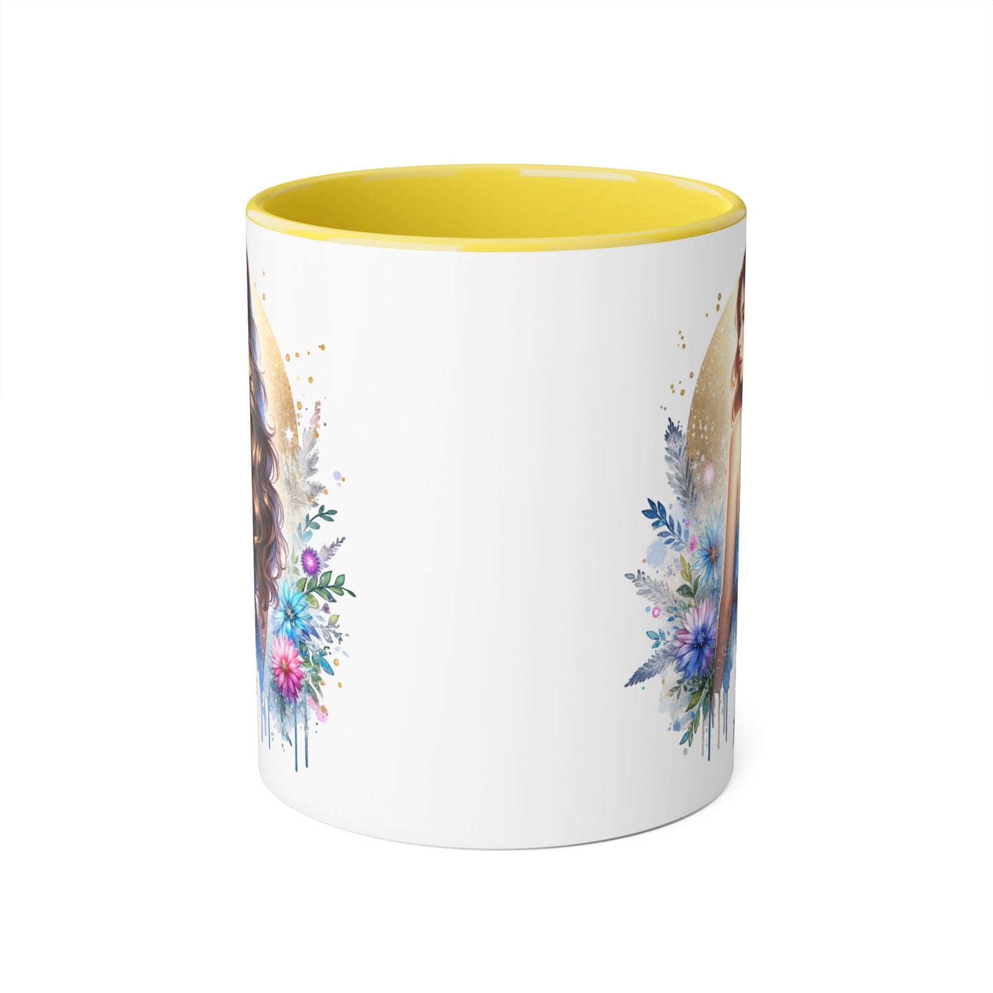 Yuck Fou Floral Accent Mug Collection - Inspirational Coffee Cup for Women, Unique Gift for Friends, Home Decor, Birthday Present, Self-Care Tea Mug