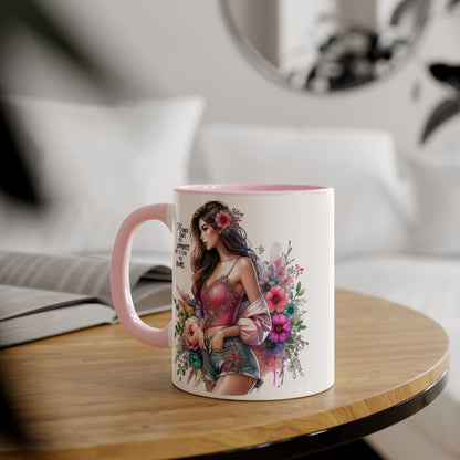 Money Can't Buy Happiness But It Can Buy Divorce Humoristic Floral Inspirational Mug, Gift for Friends, Coffee Cup, Tea Lover, Flower Design, Motivational Quote, Birthday Gift