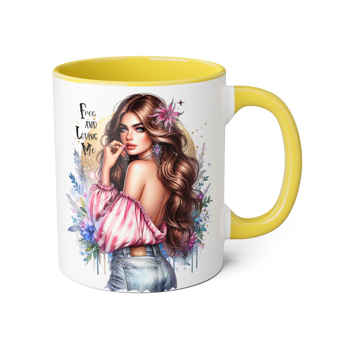 Bohemian Accent Mug, 11oz Coffee Cup for Free-Spirited Souls, Gift for Her, Artful Drinkware, Inspirational Coffee Mug