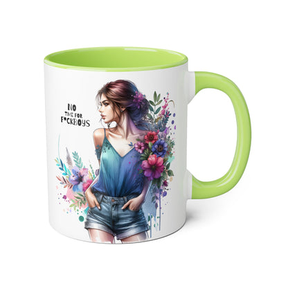 Funny Accent Mug - No Time For F*boys 11oz