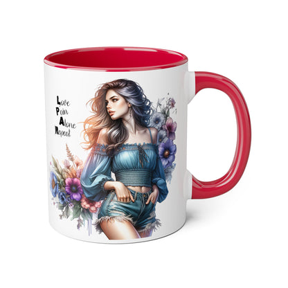 Bohemian Accent Mug, 11oz - Perfect Gift for Art Lovers, Home Decor, Coffee, Tea, Inspirational Quotes, Unique Artwork