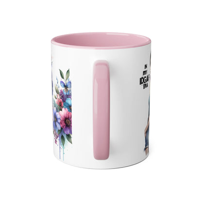 Bold Floral IDGAF Era Mug | Unique Coffee Gift | Retro Vibes | Sassy Tea Cup | Fun Home Decor | Statement Drinkware | 11oz Accent Mug