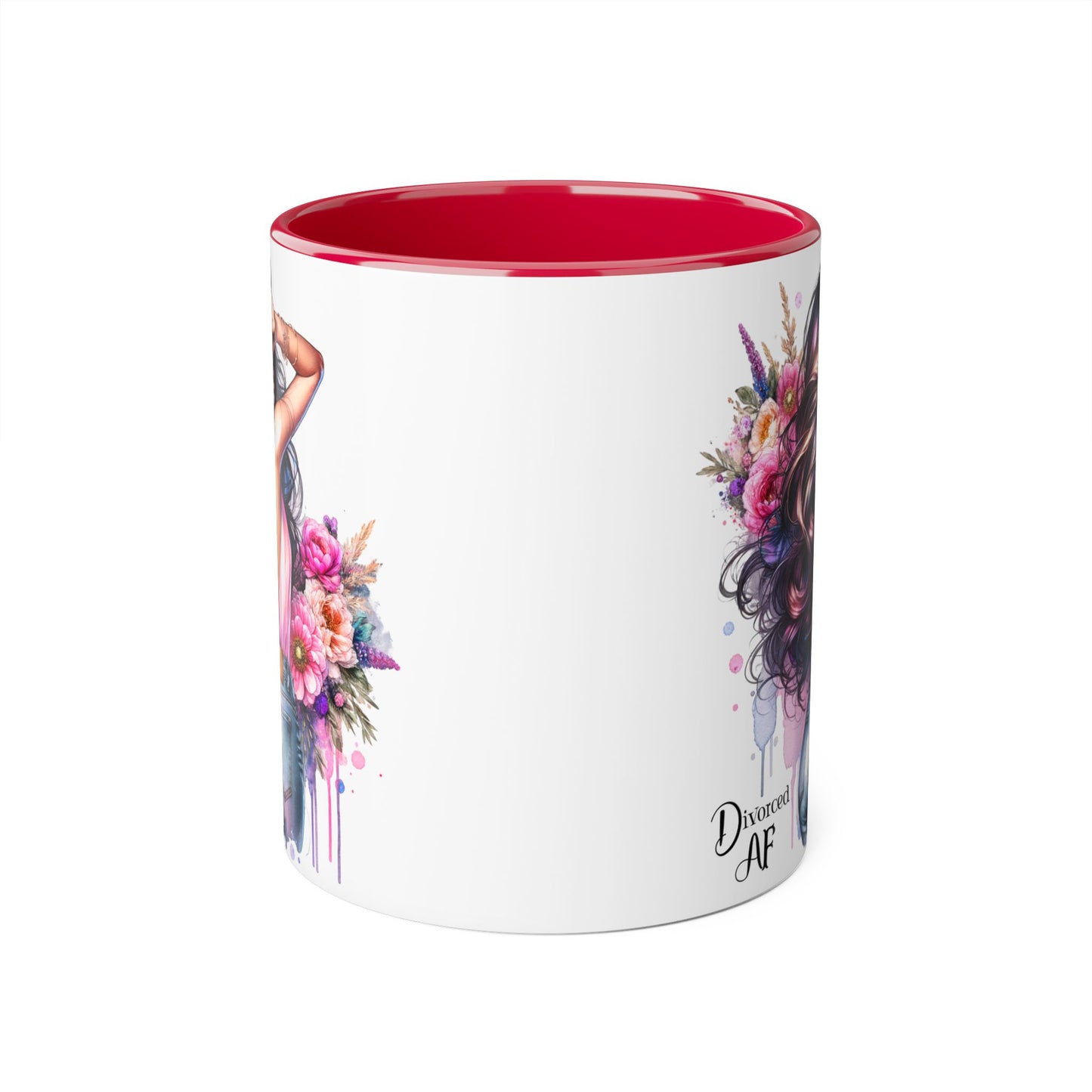 Stylish Coffee Mug, Floral Mug, Gift for Her, Divorce Mug, Affirmation Mug, Inspirational Drinkware