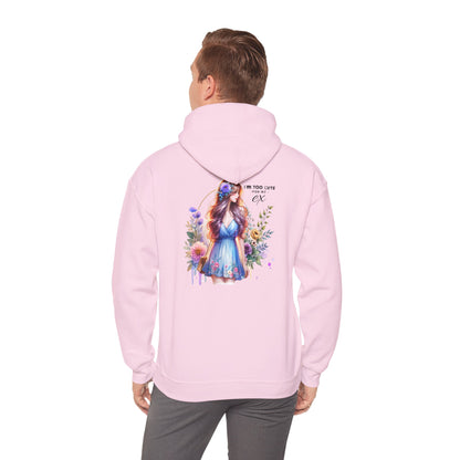 Too Cute For My Ex Floral Hoodie - Unisex Sweatshirt, Graphic Sweatshirt, Gift for Her, Cute Outfit, Spring Fashion, Art-Inspired Clothing