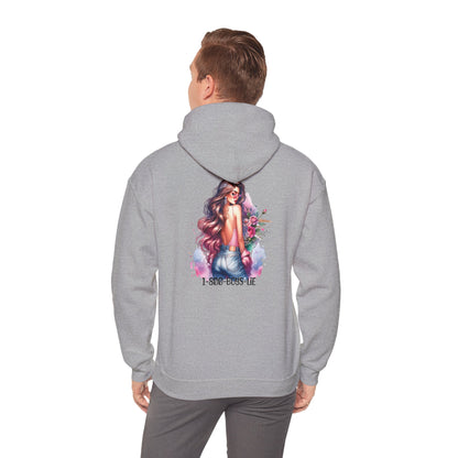 1-800-Boys-Lie Floral Art Hooded Sweatshirt, Cozy Unisex Hoodie, Everyday Wear, Gift for Her, Casual Style