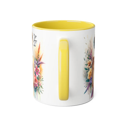 Money Can't Buy Happiness But It Can Buy Divorce Humoristic Beautiful Woman Floral Accent Mug, Inspirational Coffee Cup, Unique Gift, Art Lover Mug, Home Decor, Decorative Coffee Mug