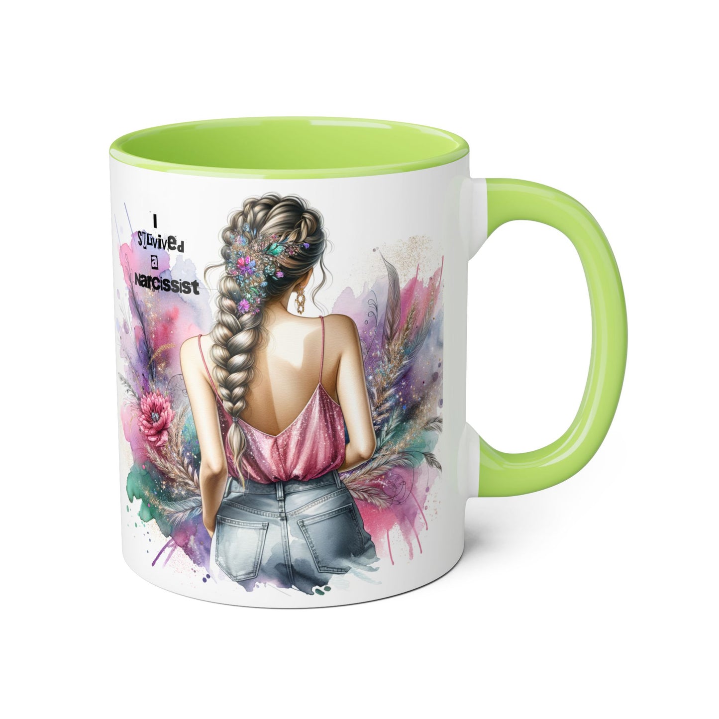 Artistic Narcissist Mug - 11oz Coffee Cup, Unique Gift, Inspirational Quote, Floral Design, Perfect for Friends & Family