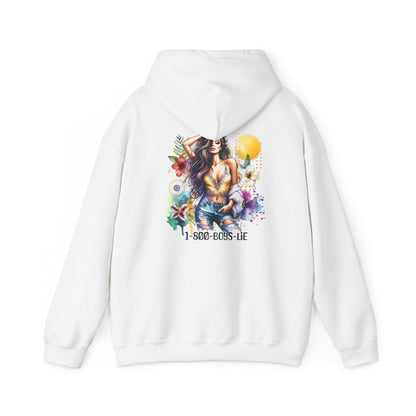 1-800-Boys-Lie Vibrant Floral Sweatshirt for Free Spirits, Comfortable Hoodie, Great for Spring, Casual Wear, Gift for Friends