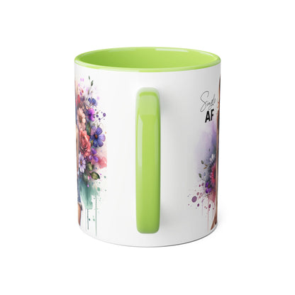 Floral Art Mug with Sassy Quote, Coffee Cup for Gifts, Tea Lovers, Home Decor, Mother's Day, Birthday