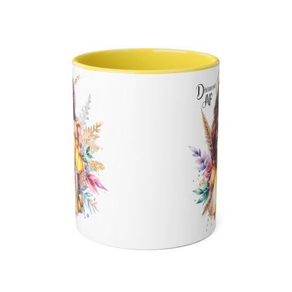 Divorced AF Accent Mug, Empowering Coffee Cup, Self-Love Gift for Her, Unique Birthday Present, Motivational Drinking Vessel
