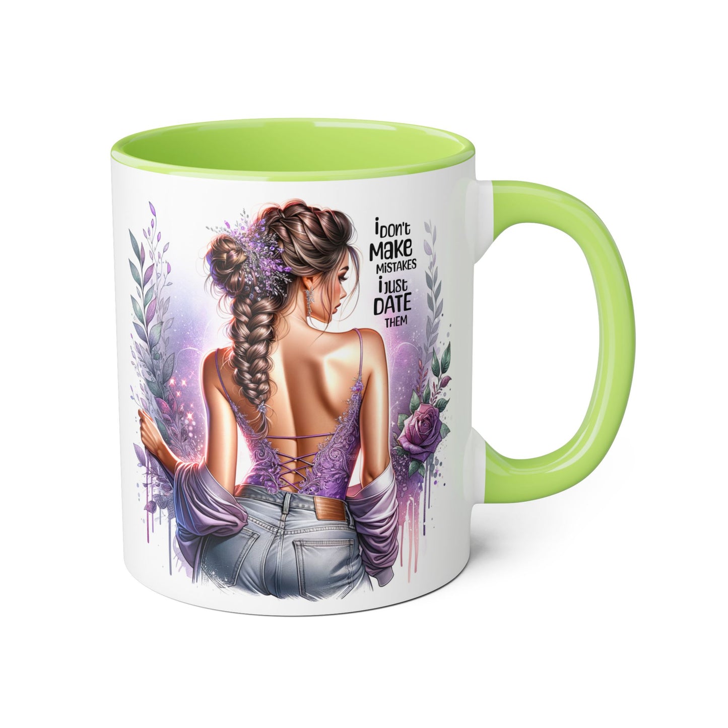 I Don't Make Mistakes, I Date Them Accent Mugs, 11oz