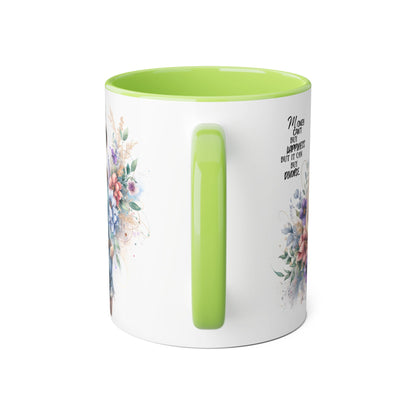 Money Can't Buy Happiness But It Can Buy Divorce Humoristic Inspirational Accent Mugs, Motivational Gift for Women, Floral Coffee Cup, Mother's Day Mug, Women Empowerment Drinkware