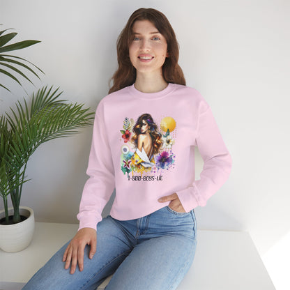 1-800-Boys-Lie Bohemian Floral Crewneck Sweatshirt, Trendy Oversized Sweater, Unique Gift for Her, Cozy Fall Apparel, Birthday & Casual Wear