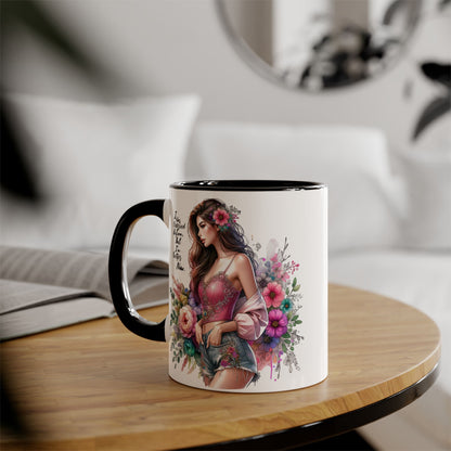 I Was Married Before But I'm Better Now Floral Inspirational Accent Mug, 11oz Coffee Cup, Gift for Her, Motivational Drinkware, Home Decor, Birthday, Friendship