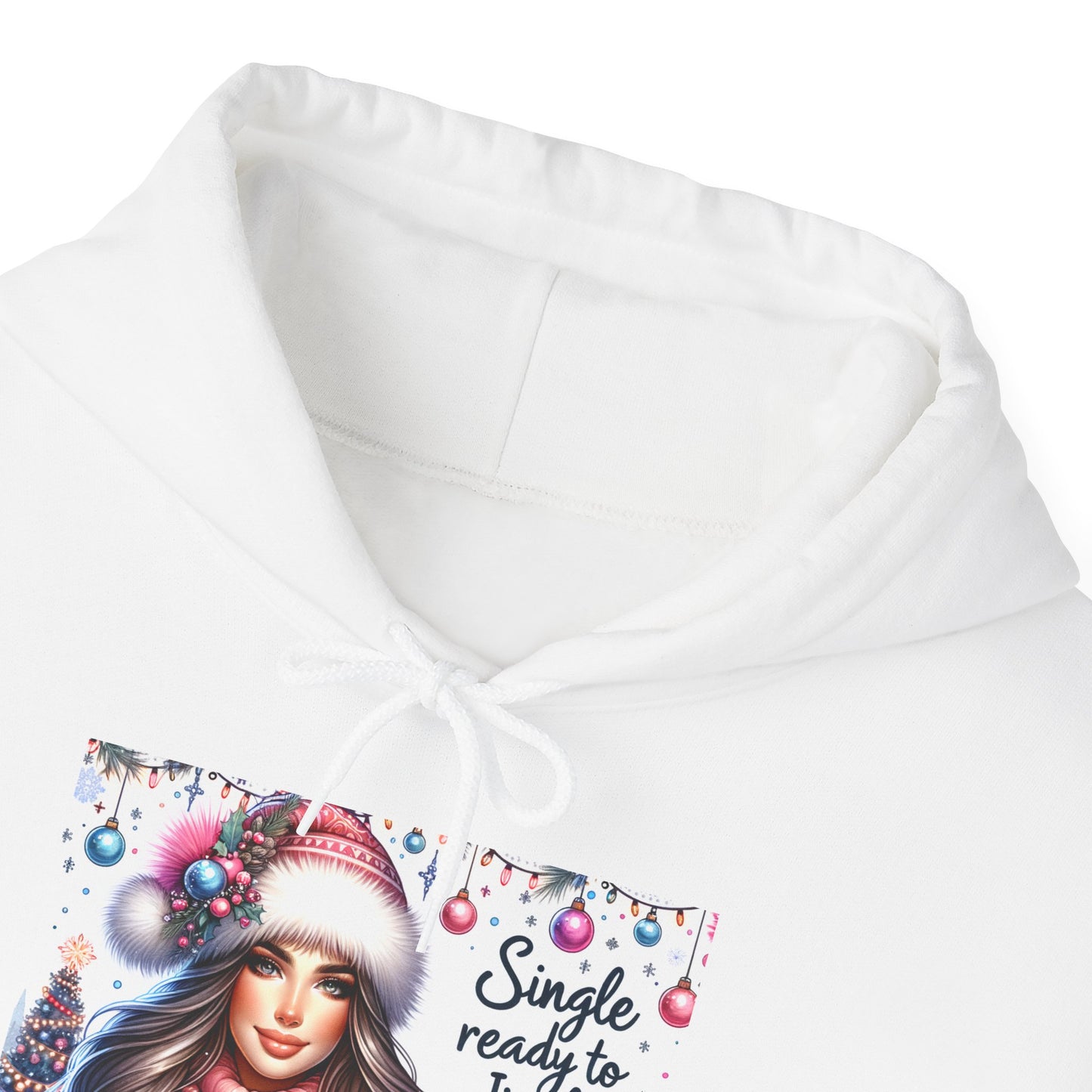 Christmas Hooded Unisex Sweatshirt - Single And Ready to Jingle