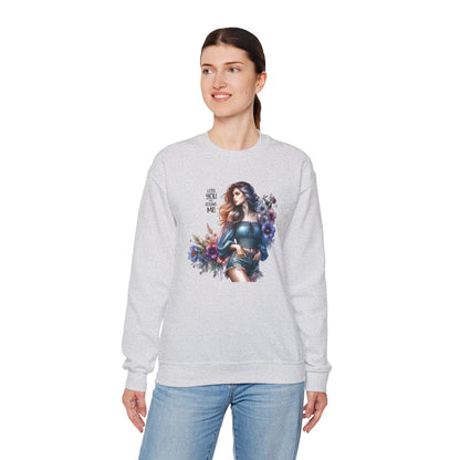 Lost You And Found Me Whimsical Floral Crewneck Sweatshirt | 'Until You Came to Me' Quote | Cozy Gift for Her, Floral Sweatshirt, Relaxed Style, Casual Wear