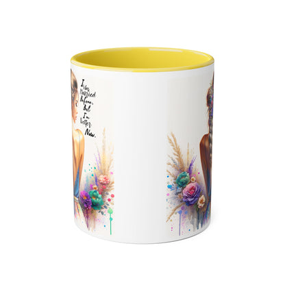 I Was Married Before But I'm Better Now Humoristic Vibrant Artistic Accent Mug, Inspirational Coffee Cup, Unique Gift for Her, Home Decor, Cozy Mug for Moments