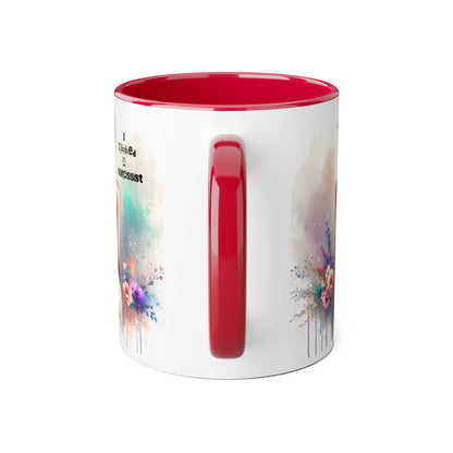 Chic Accent Mug, I Tried to be a Narcissist, Unique Gift, Floral Art, Coffee Lover, Home Decor, Inspiring Quote Mug