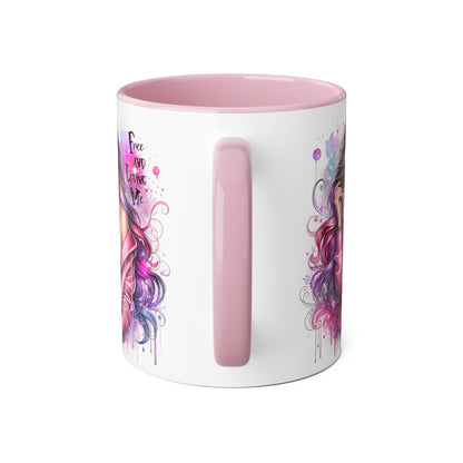 Colorful Motivational Accent Mug - "Free and Loving Me" - Self-Care Gift, Inspirational Drinkware, Artistic Coffee Cup, Unique Present, [...]