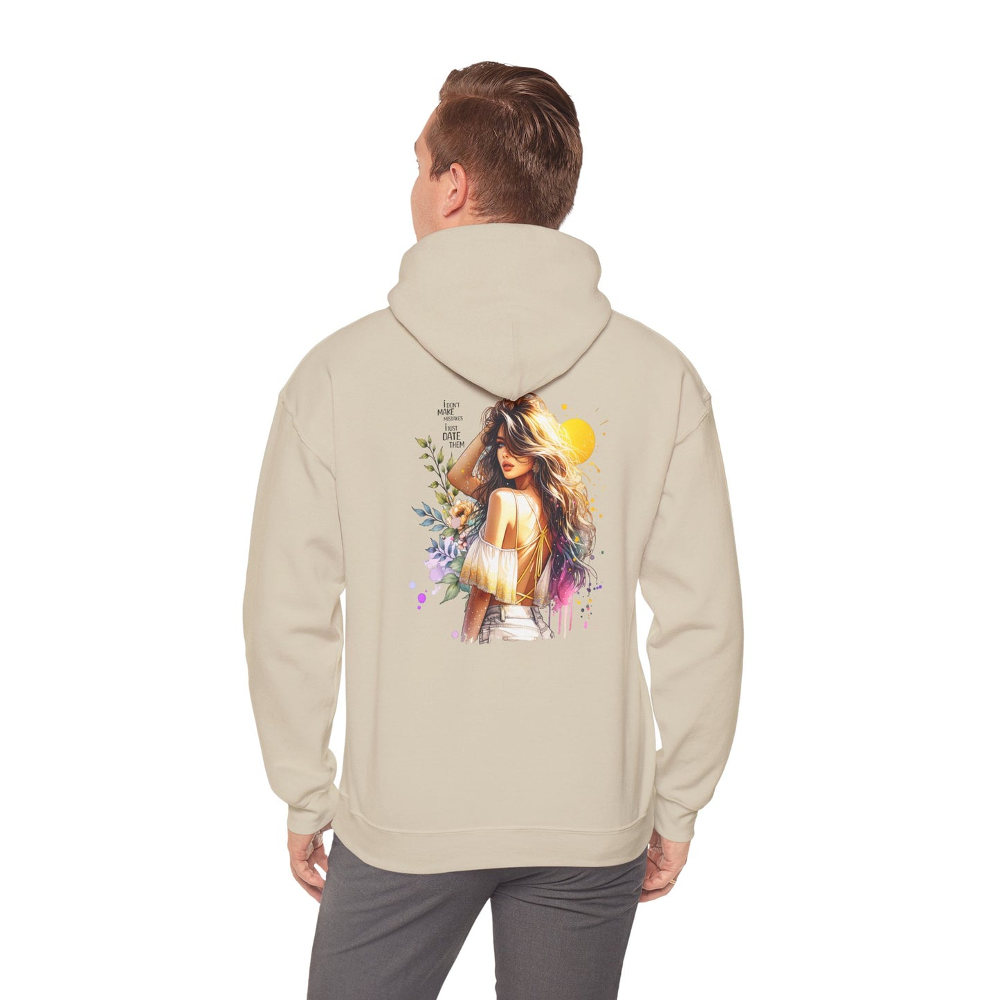 I Don`t  Make Mistakes, I Just Date Them Boho Chic Artist Hoodie, Cozy Sweatshirt, Gift for Art Lovers, Casual Wear, Summer Vibes, Creative Style, Festivals
