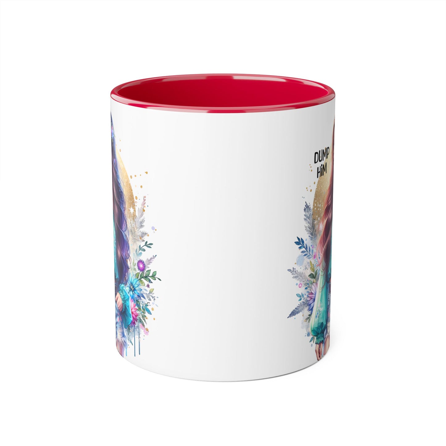 Empowered Woman Accent Mug, Inspirational Coffee Cup, Gift for Her, Motivational Mug, Art Mug for Friends, Self-Care