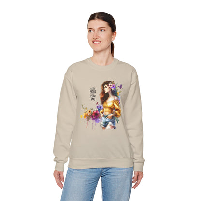 Lost You And Found Me Floral Art Crewneck Sweatshirt, Cozy Unisex Sweater, Gift for Her, Spring Fashion, Inspirational Quote Apparel