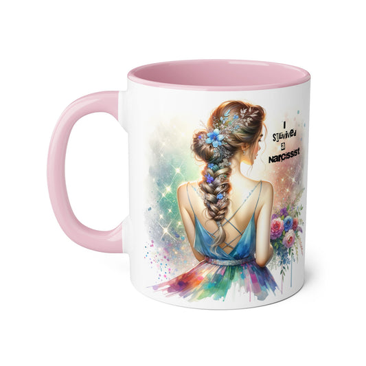 Beautiful Artistic Accent Mug - Unique Coffee Cup for Women, Gift for Her, Bohemian Style Drinkware, Perfect for Birthdays and Celebrations