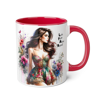 Chic Floral Accent Mug | Inspirational Coffee Cup, Perfect Gift for Friends, Tea Lovers, Birthday, Encouragement, Appreciation