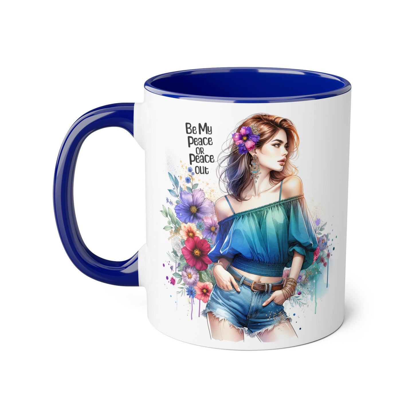 Be My Peace or Peace Out Accent 11oz Mug