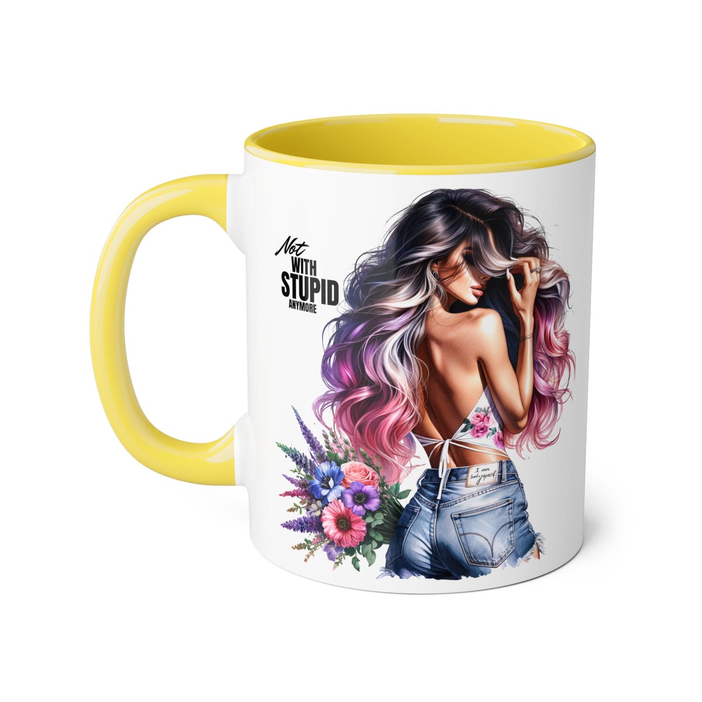 Mug - Not With Stupid Anymore Humoristic 11oz Accent Mug