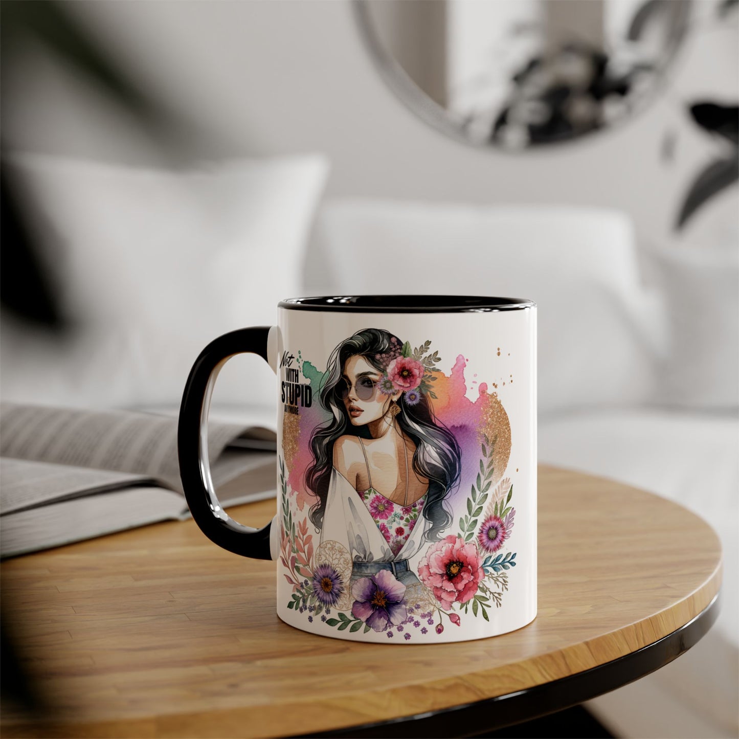 Mug - Not With Stupid Anymore Humoristic 11oz Accent Mug