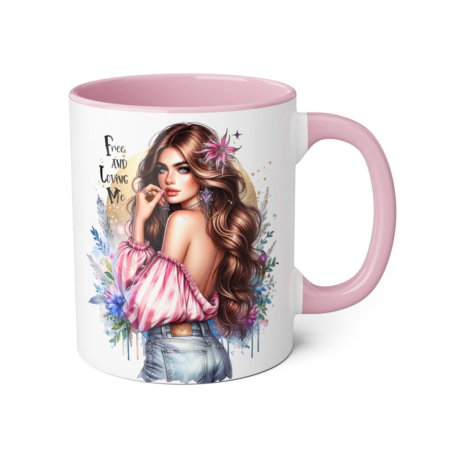 Bohemian Accent Mug, 11oz Coffee Cup for Free-Spirited Souls, Gift for Her, Artful Drinkware, Inspirational Coffee Mug