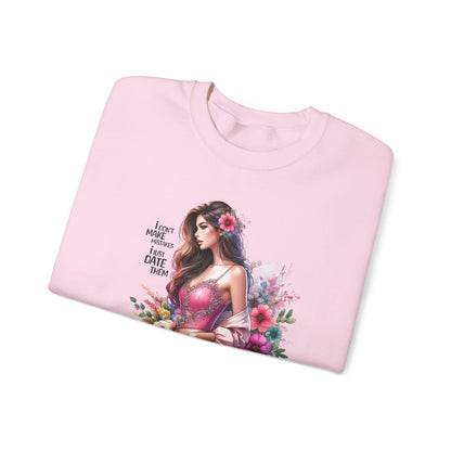 I Don`t  Make Mistakes, I Just Date Them Floral Fantasy Crewneck Sweatshirt, Boho Sweatshirt, Spring Fashion, Gift for Her, Cute Sweatshirt, Cozy Wear