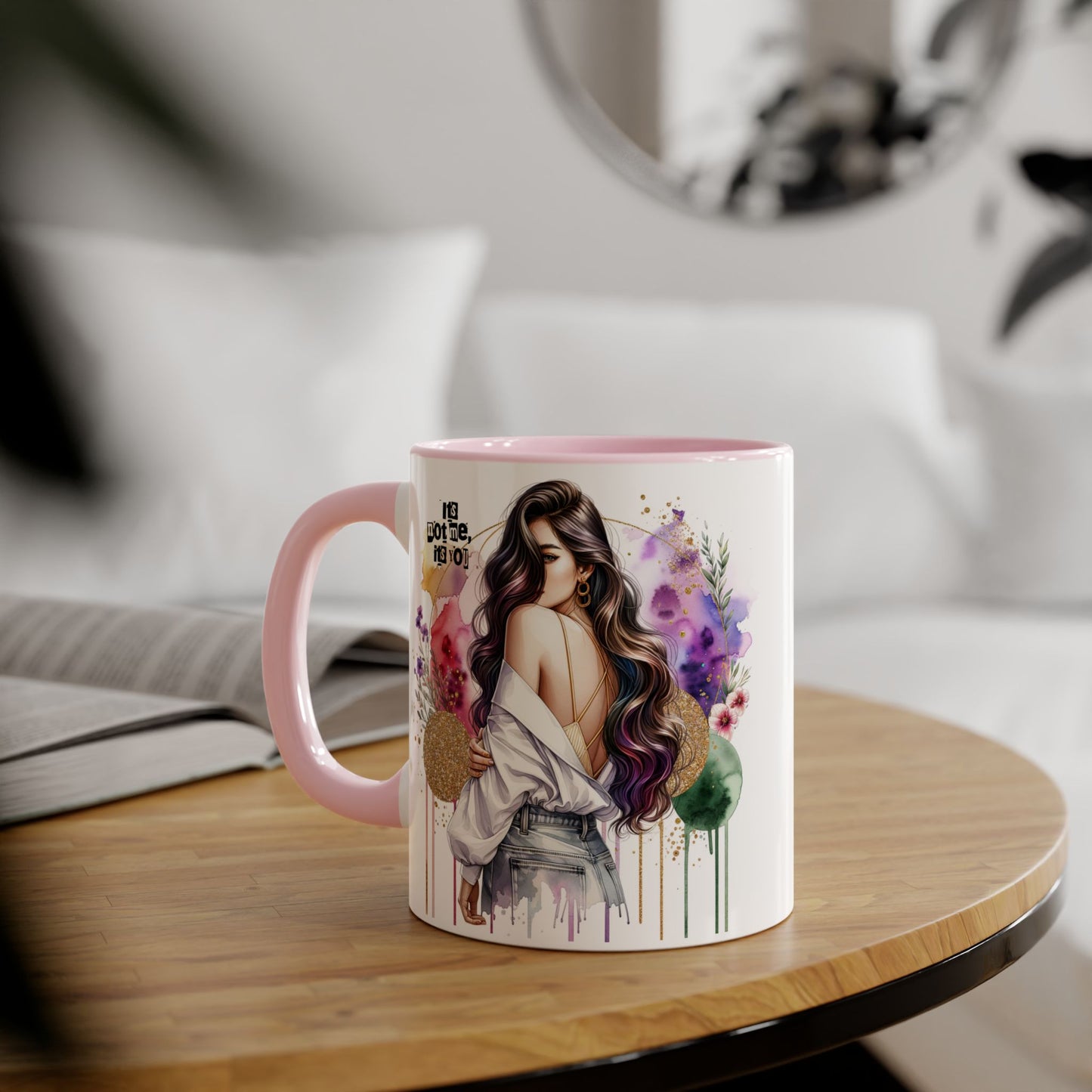 It's Not Me, It's You Humoristic Chic Accent Mugs - Artistic Coffee Cup for Trendsetters, Unique Gift for Her, Birthday Present, Inspirational Mug, Stylish Drinkware