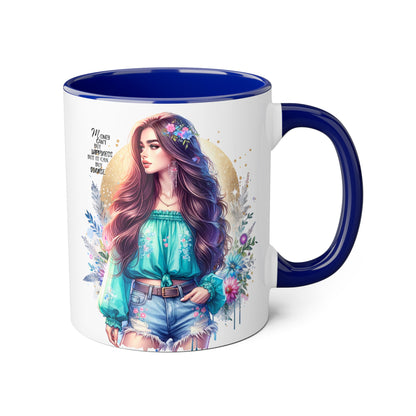 Money Can't Buy Happiness But It Can Buy Divorce Humoristic Inspirational Accent Mug, 11oz Coffee Cup for Boho Lovers, Unique Gift for Women, Flower Art Mug, Home Decor, Birthday Celebration