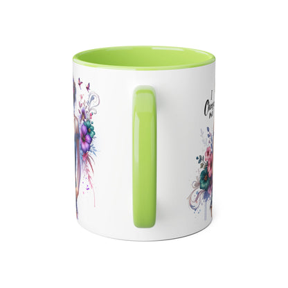 I Choose Me Floral Art Accent Mug, Inspirational Coffee Cup, Gifts for Her, Home Decor, Birthday Present, Self-Care Reminder
