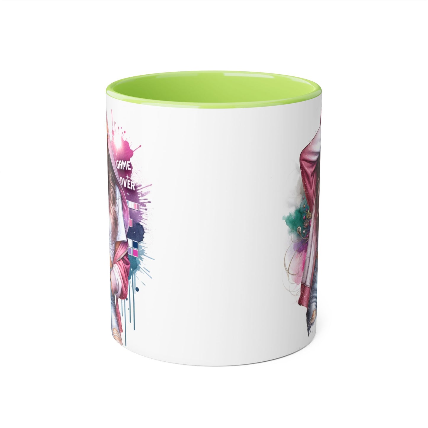 Chic Game Over Accent Mug - Stylish Coffee Cup for Gamers, Perfect Gift for Birthdays, Holidays, and Everyday Use