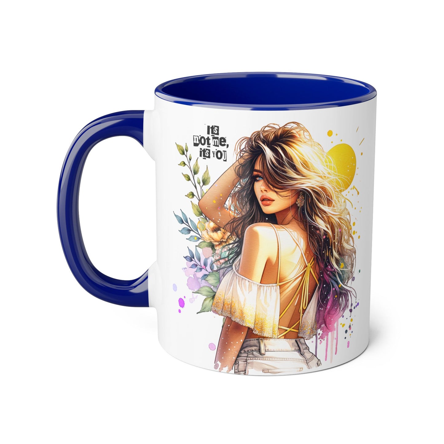 It's Not Me, It's You Humoristic Bohemian Accent Mug, 11oz - Perfect Gift for Art Lovers, Coffee Enthusiasts, Home Decor, Birthday Presents, Inspirational Design