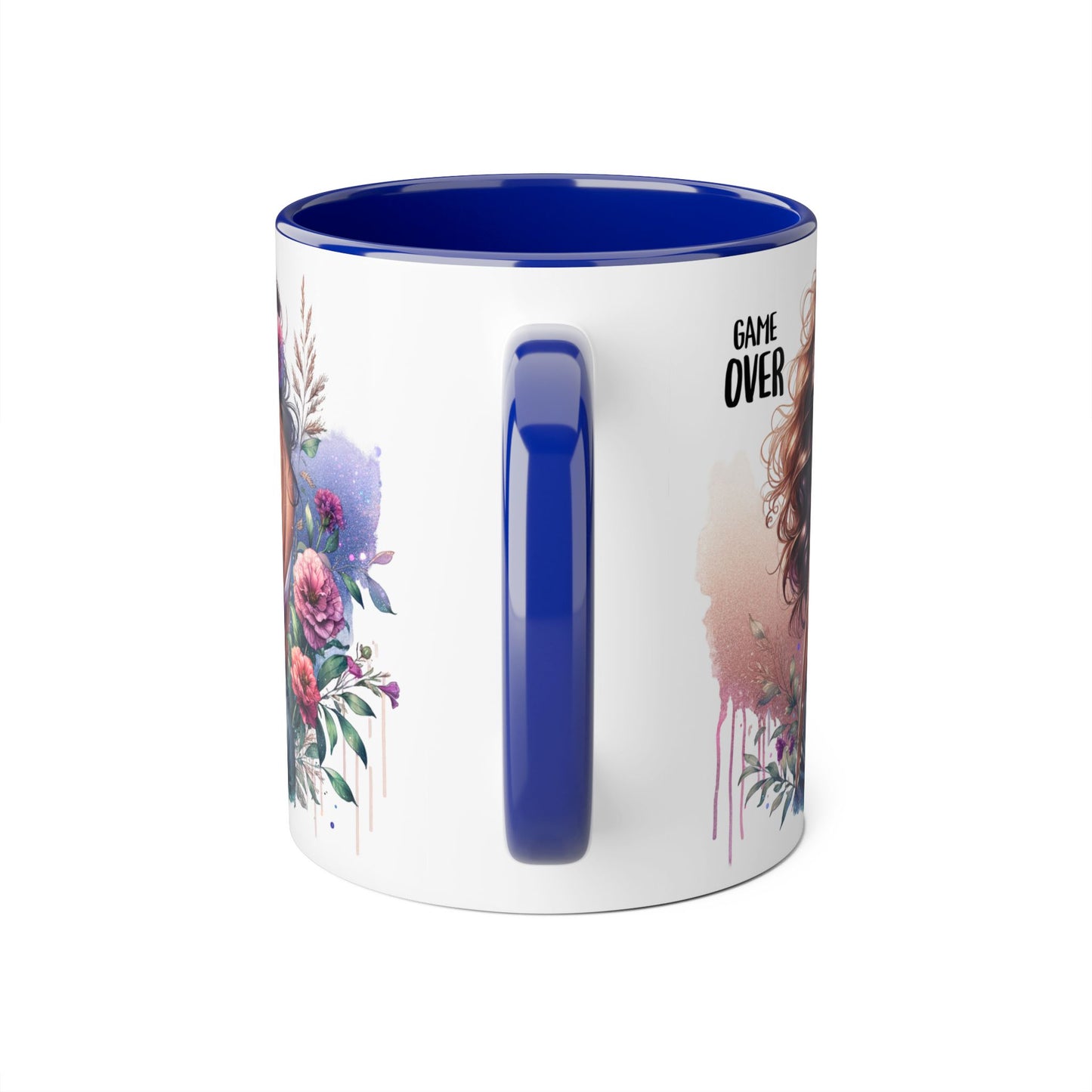 Boho Chic Accent Mug - Perfect Gift for Coffee Lovers, Home Decor, Floral Art, Unique Design, Game Over Theme