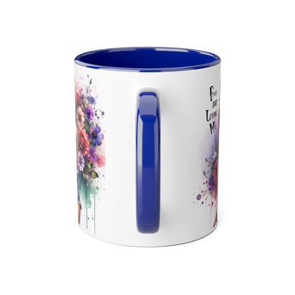 Free and Loving Me Bohemian Accent Mug, Floral Coffee Cup, Inspirational Gift for Her, Free and Loving Me Design, Unique Home Decor, Birthday, Special [...]